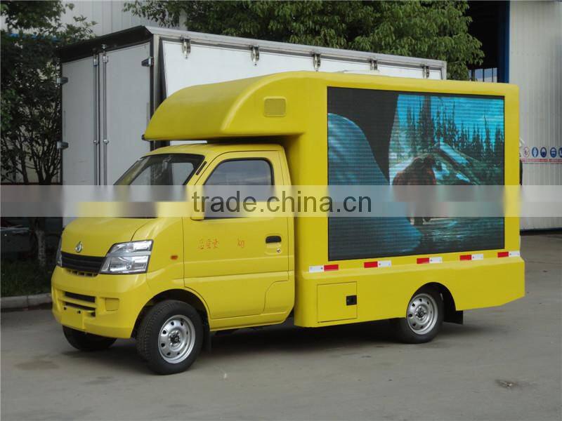 Bottom price changan small led mobile advertising vehicle