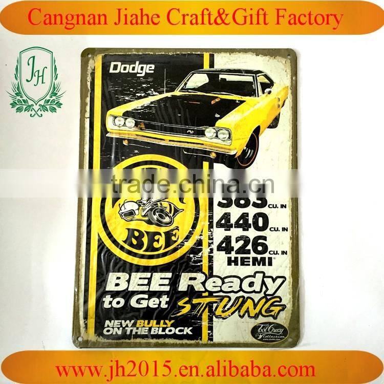 cheap custom embossed metal tin sign vintage tin poster signs home wall decor