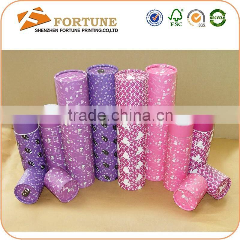 Wholesale kraft paper packaging round tube paper packaging box