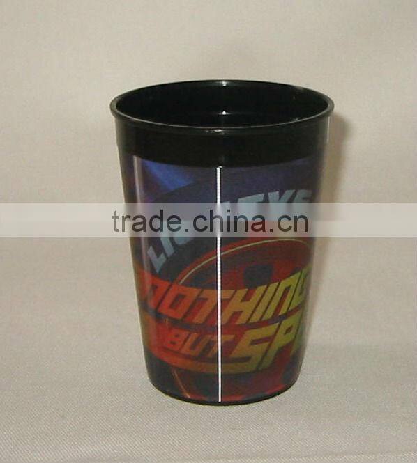 12oz transparent plastic ice cream cup water tumbler