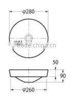 Ceramic parts round wash basin KAKUDAI useful and beautiful space