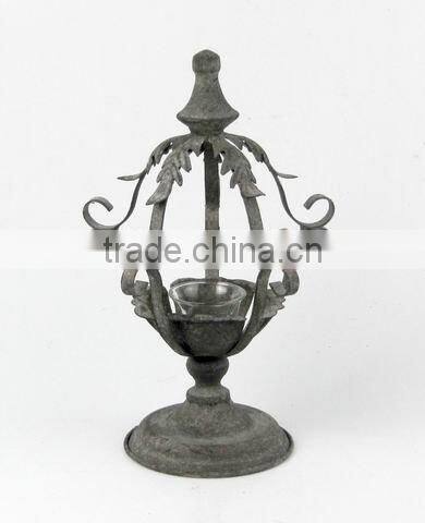 100102MC-swirl cup metal candle holder