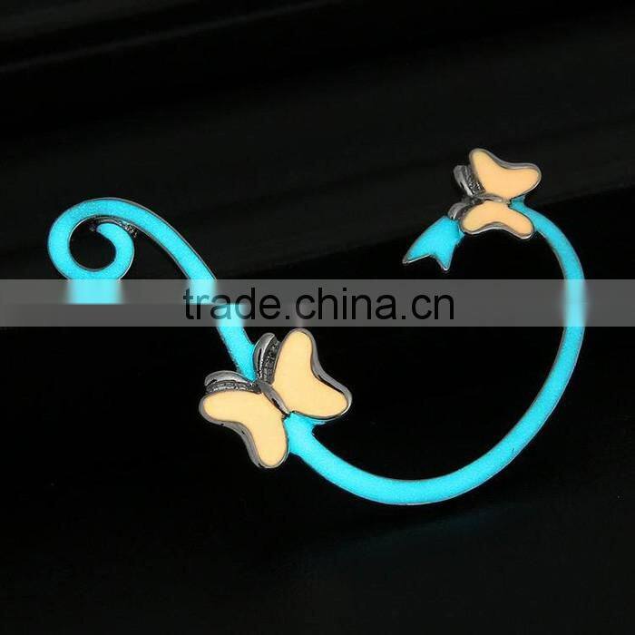 Cute girl's butterfly ear cuff jewely beautiful earring designs for women