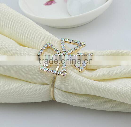 Table Decoration & Accessories Type rhinestones flower shape wedding napkin ring