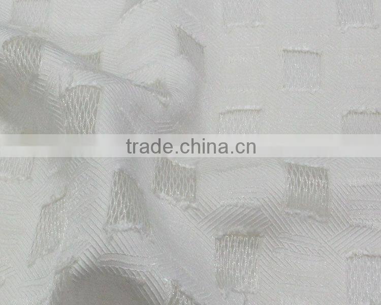 China manufacturer Woven jacquard hole designs nylon lace fabric