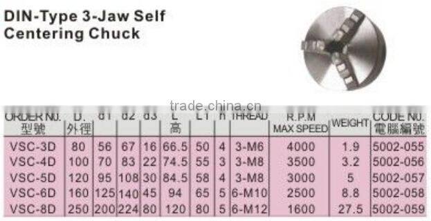 CNC lathe chuck types mini 4 jaw Lathe Chuck