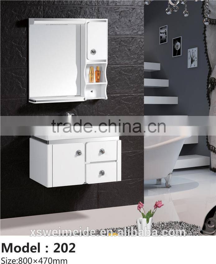 Popular White PVC Bathroom Cabinet(WMD-202)