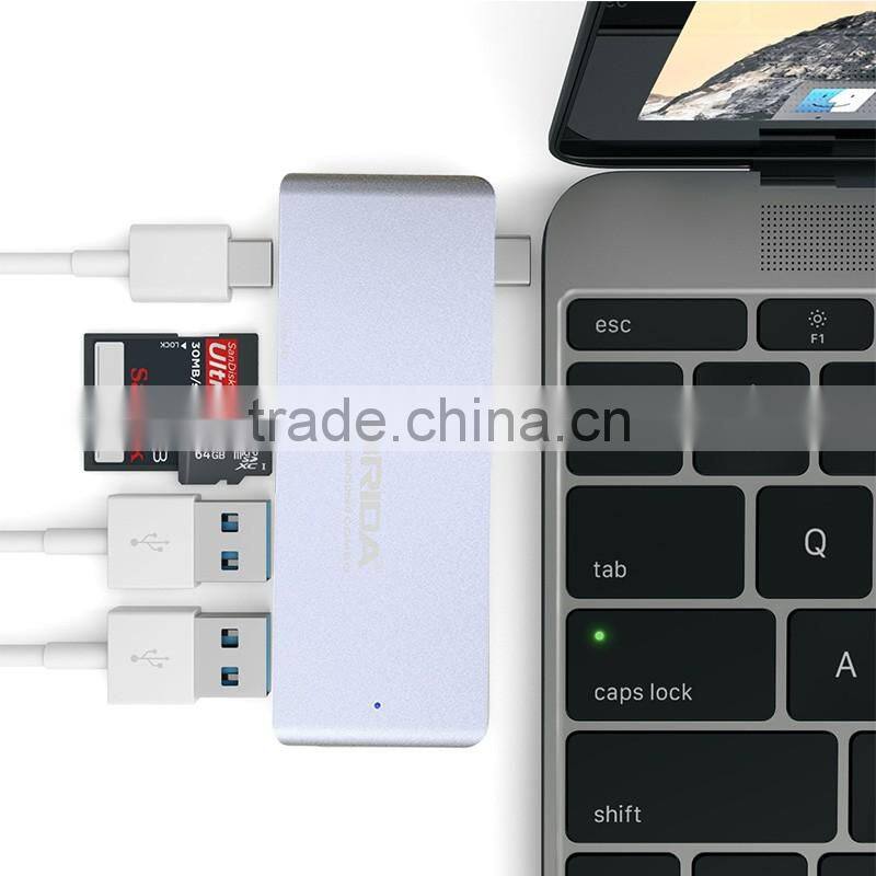 New design high quality Type C usb hub combo with card reader