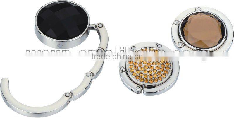 decorative mirror hooks with acrylic stone for promotional