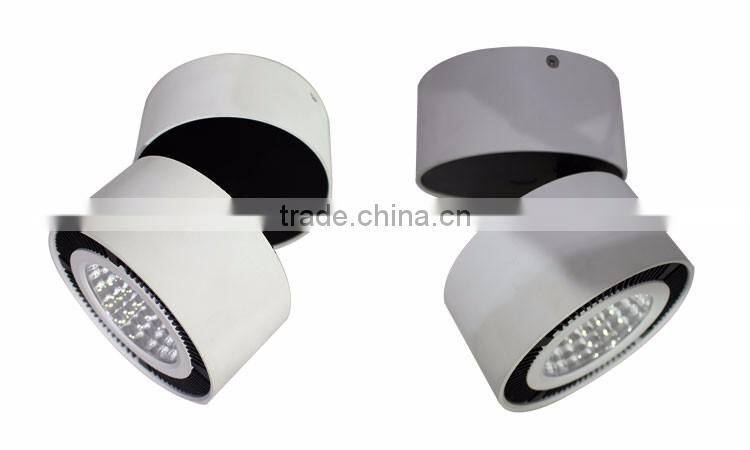 SAA Approved White/chrome LED Surface Mounted Downlight with 12w