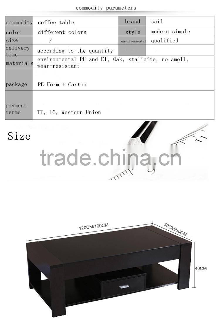 SAIL Factory supply Modern fashion tempered glass coffee table