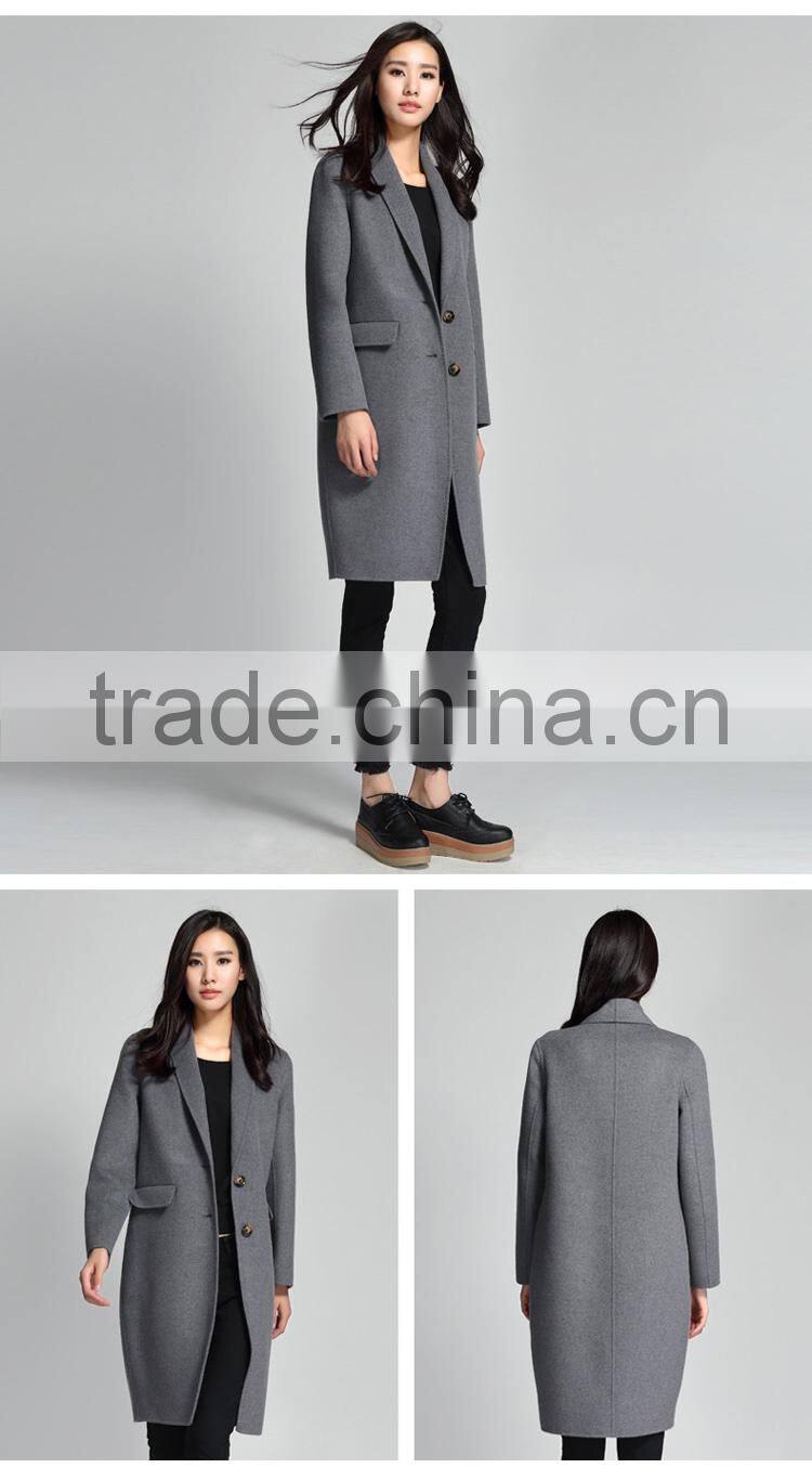 Women's Single-Breasted Wool Cashmere Spring Winter Coat OEM ODM Type Clothes Factory Manufacturer Guangzhou
