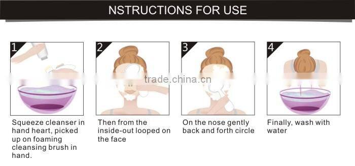 2021 superfine fiber Soft Facial Brush Deep Pore Cleansing Brush Nylon Face Washing Brush with Long Handle