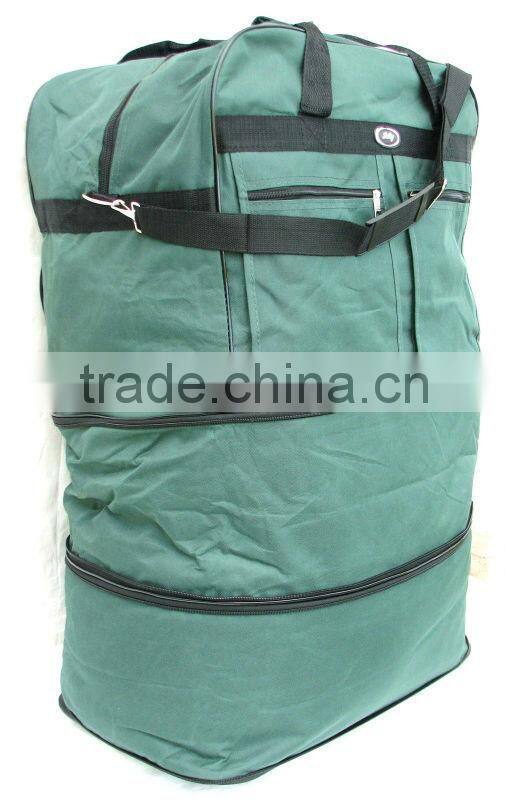 Large capacity expandable rolling wheeled travel bag