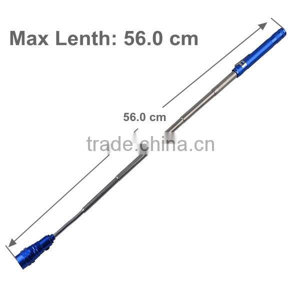 Promotional High Power 3 LED Torch Telescipic Extendable Flexible Pick Up Flashlight