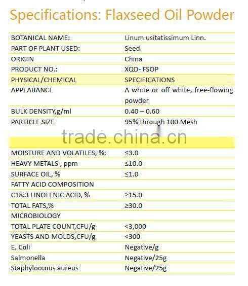 ALA 56% Flax seed oil powder
