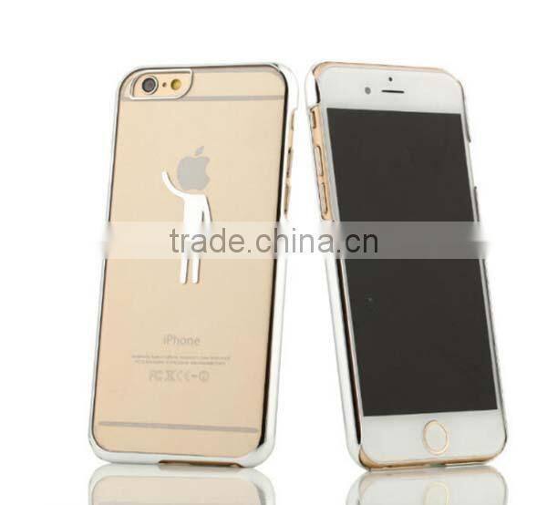 2014 new pc electroplating case for iphone 6 , laser etching case for iphone 6