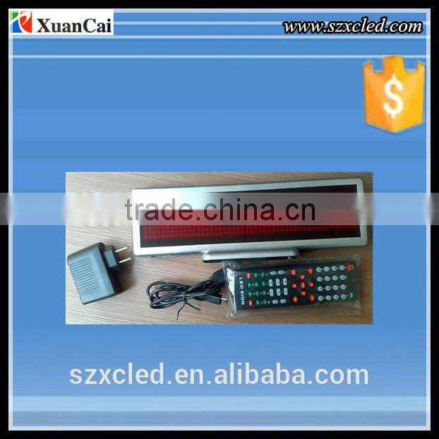 8*48 size Led desktop rechargeable display being controlled by IR