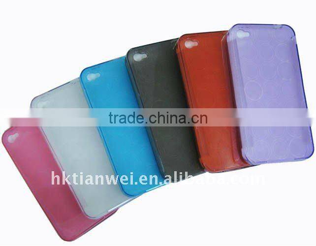 for Apple Iphone4 and 4S silicon case with chocalate bean
