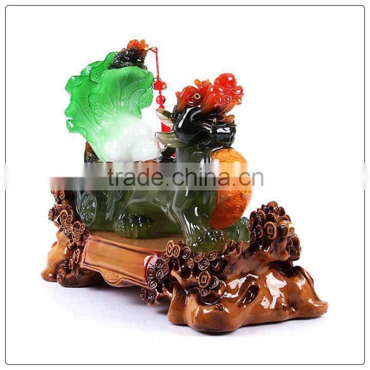 Jade color Resin Pi Sou , fengshui pixiu statue hot sales