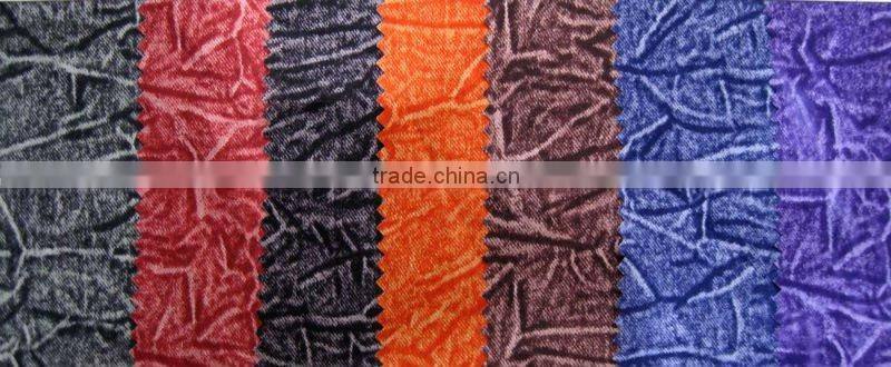 Cheap wholesale comfort printed denim fabric,polyester spandex tight printed denim fitness fabric,,women stained jeans fabric