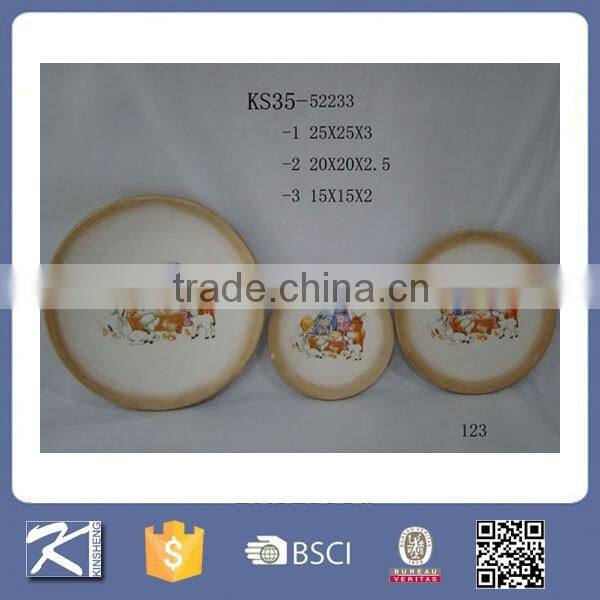 Hot sale ceramic plate christmas decoration