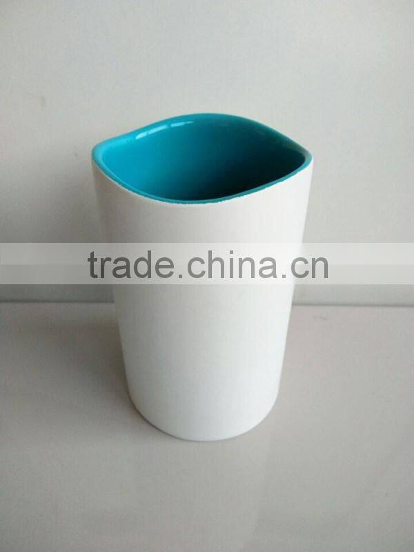 Glossy Glaze Ceramic 4-Piece Environmental Bathroom Accessory Set, Colorful Collection