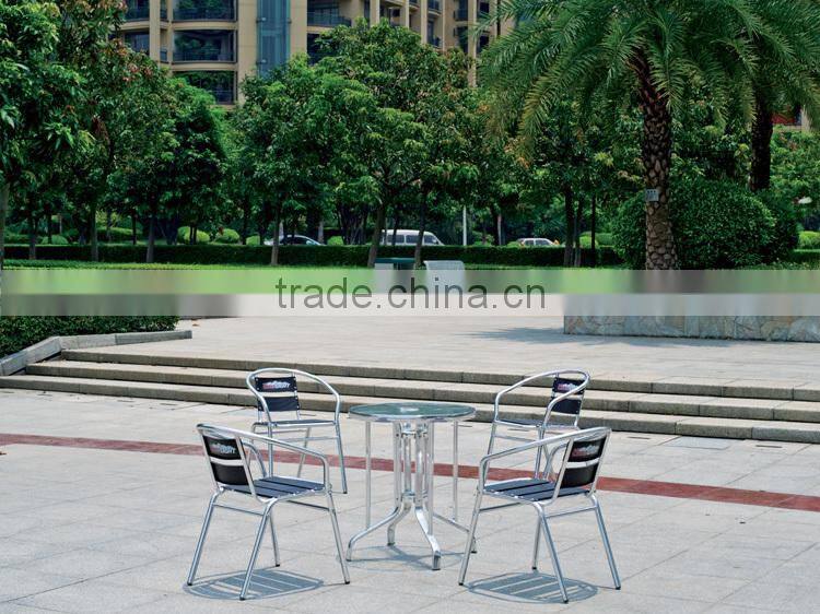modern outdoor aluminium bar arm hotel chair YC002