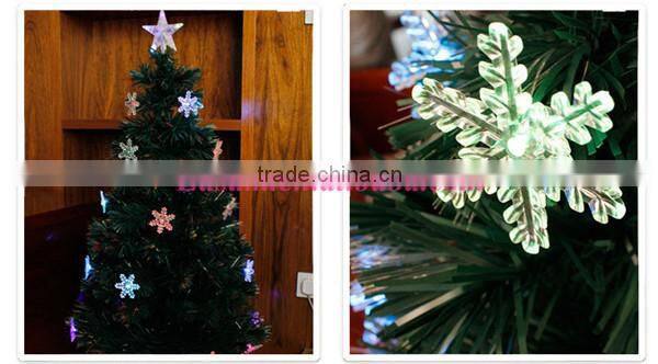 2015 artificial christmas tree,LED snowflake light christmas tree
