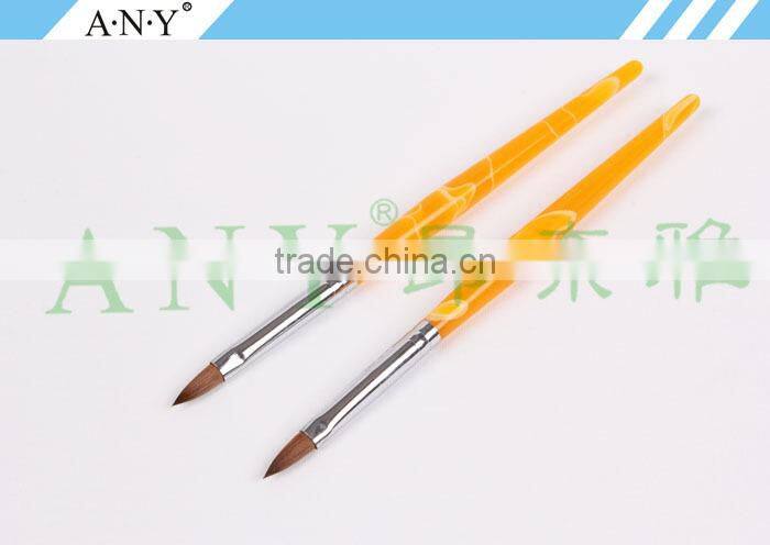 ANY Metal Handle 3D Acrylic Nail Brush/Professional Nail Art Brushes Manufacturer