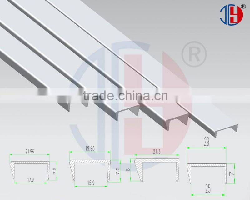 New Alloy 6063 Series Anodized Edge Aluminum profile for furniture & cupboard,made by superb 6063 Aluminum profile