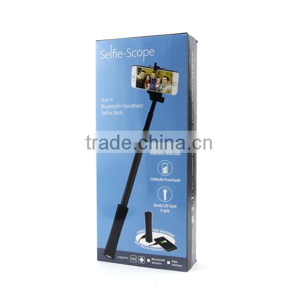 2015 Wholesale Aluminum Alloy Selfie Stick Bluetooth Camera Bluetooth Monopod Selfie Stick for Phone