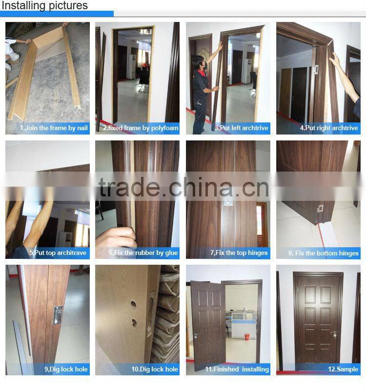 Retailor Price Free Shipping Melamine laminated wood for Home Apartment Bathroom Inetrior Door with Glass