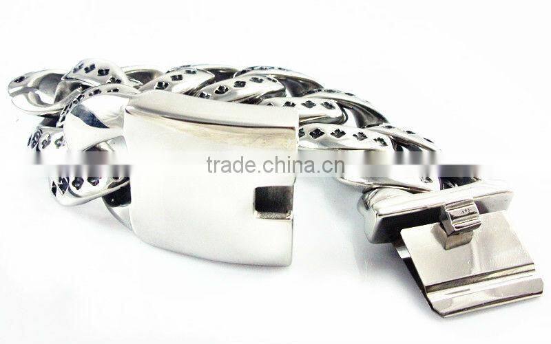 AB137 super big heavy stainless steel magnetic bracelet poker bracelets