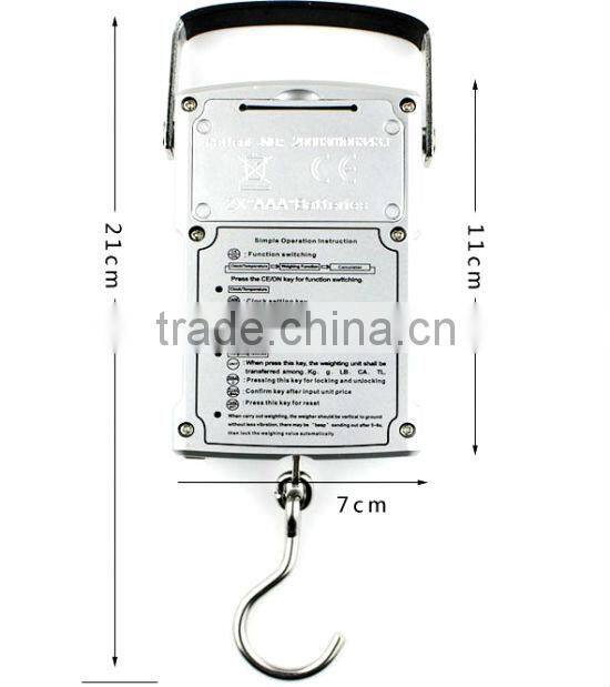 50kg High Precision Portable Digital Portable Weighing Luggage Scale