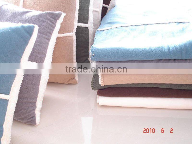 Polar fleece throw with sherpa backing