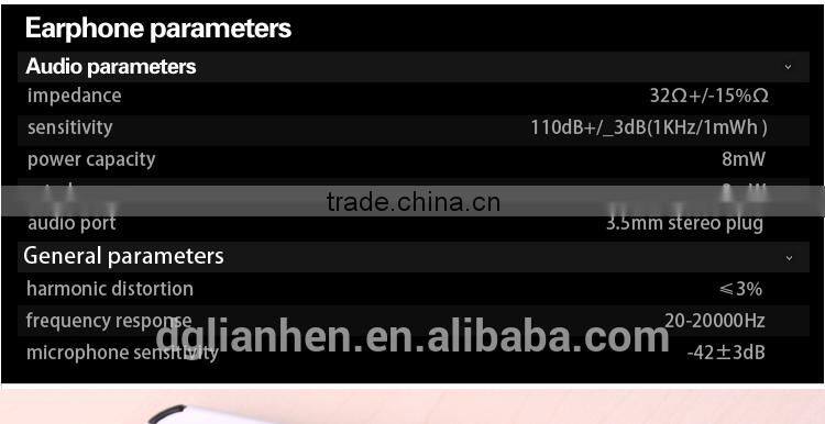 GuangDong supplier 3.5mm jack walkie talkie earphone