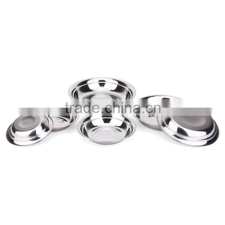 Indian stainless steel round dinner plate & dishes