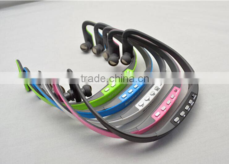 New bulk wireless headset earphone headphone sport mp3 player with FM radio