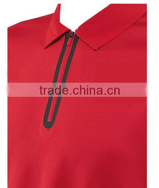 Custom Dri-fit Red Collar Mens Sports Tennis Tee Shirts