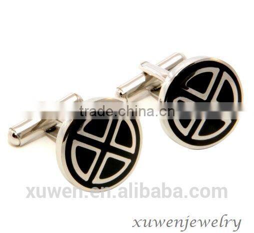 high end enamel 316l stainless steel turquoise cufflinks