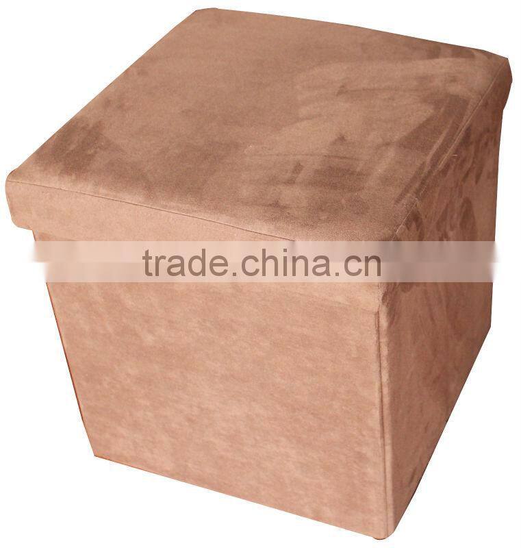 stronger!! Black foldable storage ottoman with buttons