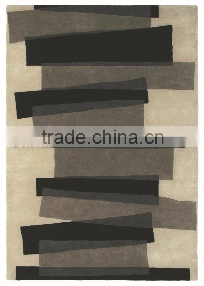 High quality red hand tufted rug for decoration, apartment