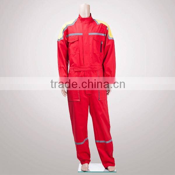 hi-vis reflective coverall red