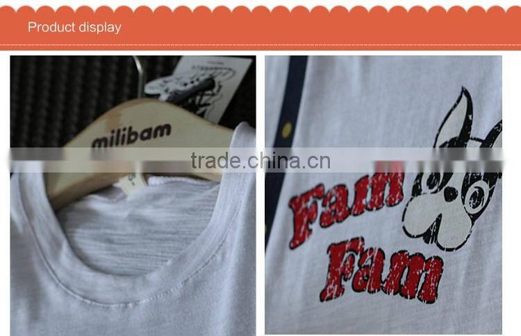 2016 China Fancy Cartoon Pattern Fashion False Straps Breathable Children Sleeveless T-shirt