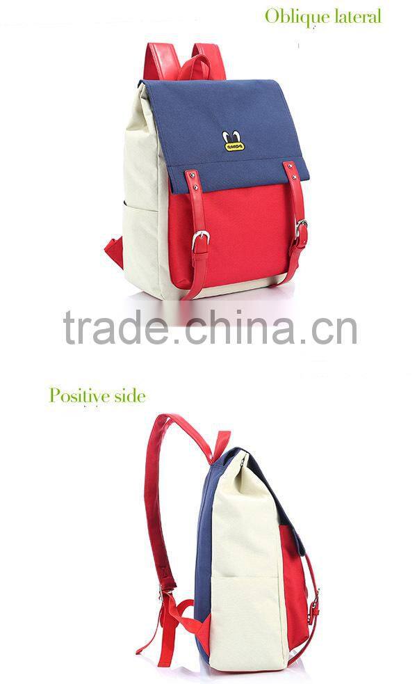 pink camping canvas school backpack 2014 for girl