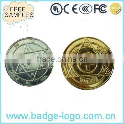 custom nickel bronze plating metal coin