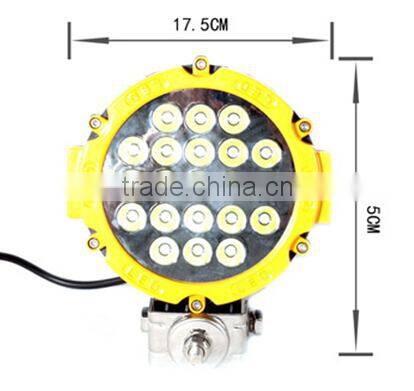 Hot Sell Highpower performance vehicle LED Work Light,for ATV SUV TRUCK JEEP Offroad Vehicles(SR-LW-63B,63W)Spot or Flood,Yellow