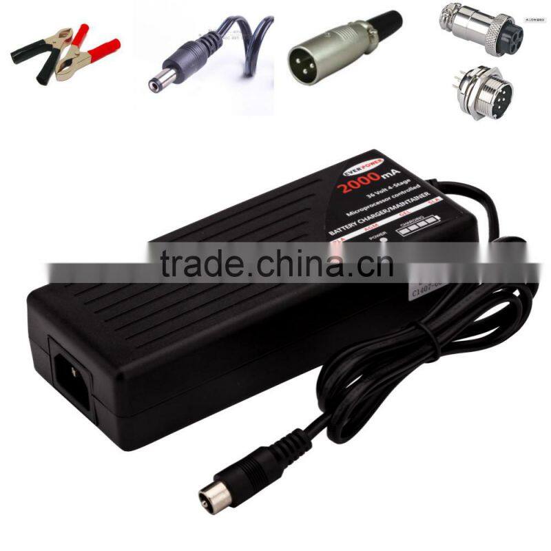 worldwide used high capacity portable special motorbike 36V 2A lead acid battery charger
