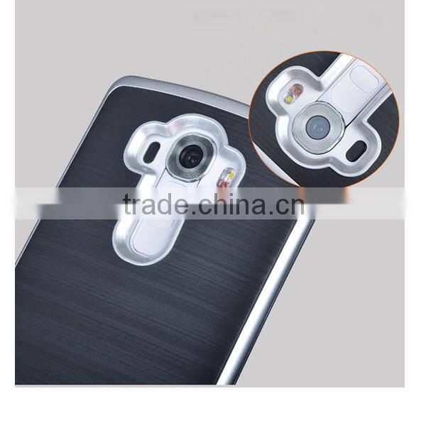 C&T Heavy Duty Brushed Metal Texture Hybrid Dual Layer Slim Protector Case Cover for LG G4